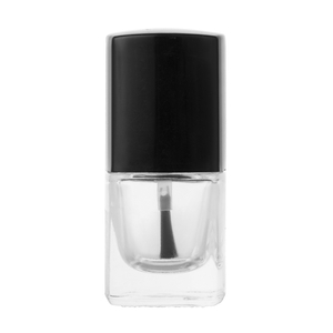 12ml Empty Square Glass Nail Polish Bottles with Black Cap And High Quality Dopont Brush