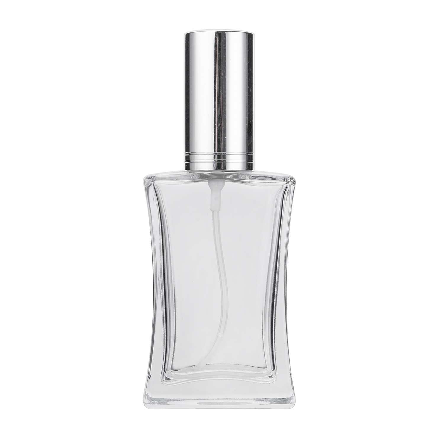 50ml Hot Sale Pump Spray Glass Perfume Bottle with Cap Empty Perfume Bottle