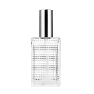 55ml Oblong Shape Transparent Spray Glass Perfume Bottle with Cap