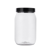 600ml 1000ml Plastic Bottle Containers Packaging PET Plastic Wide Mouth Jar With Lid
