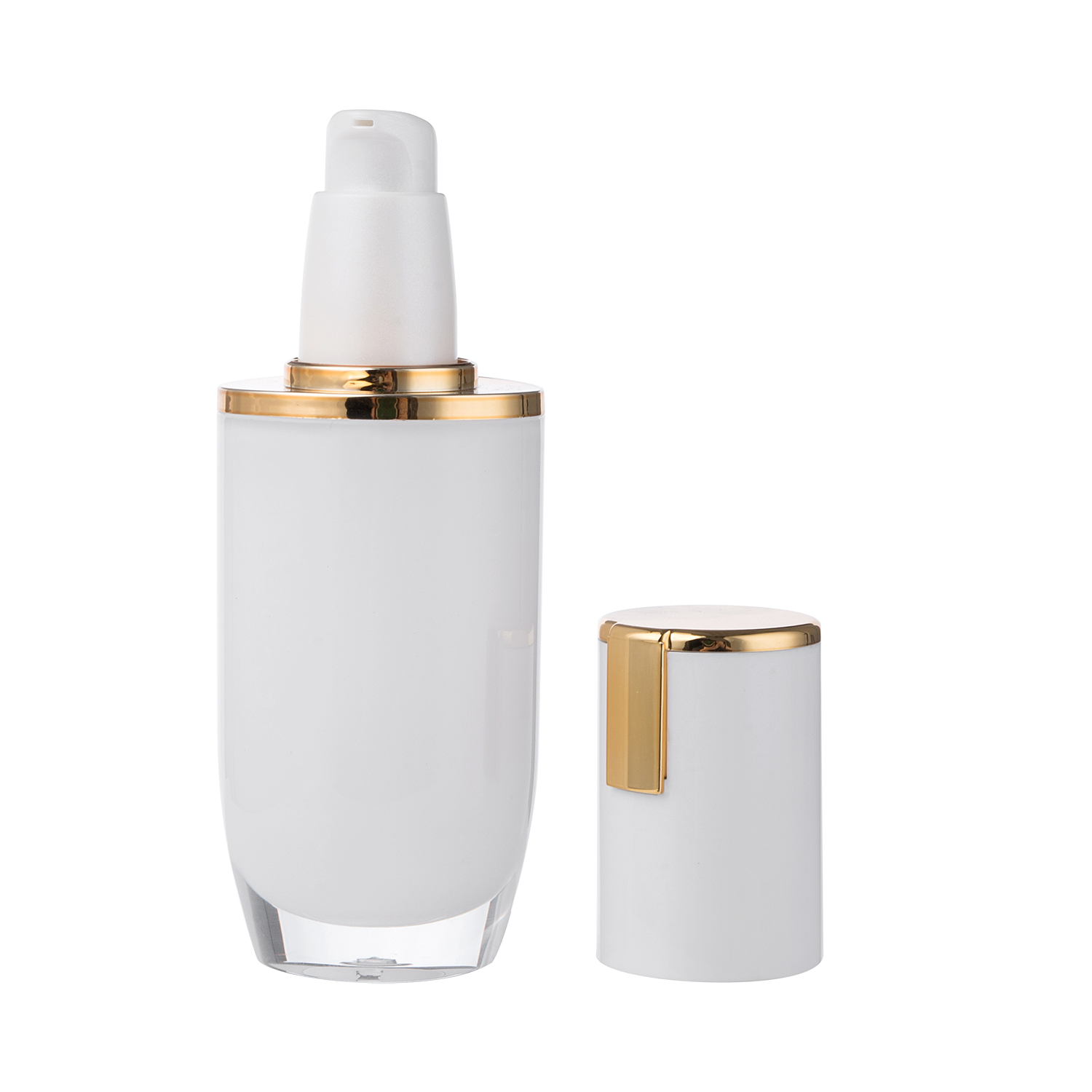 30ml 50ml 100ml Oval Acrylic Luxury Lotion Pump Bottle Packaging