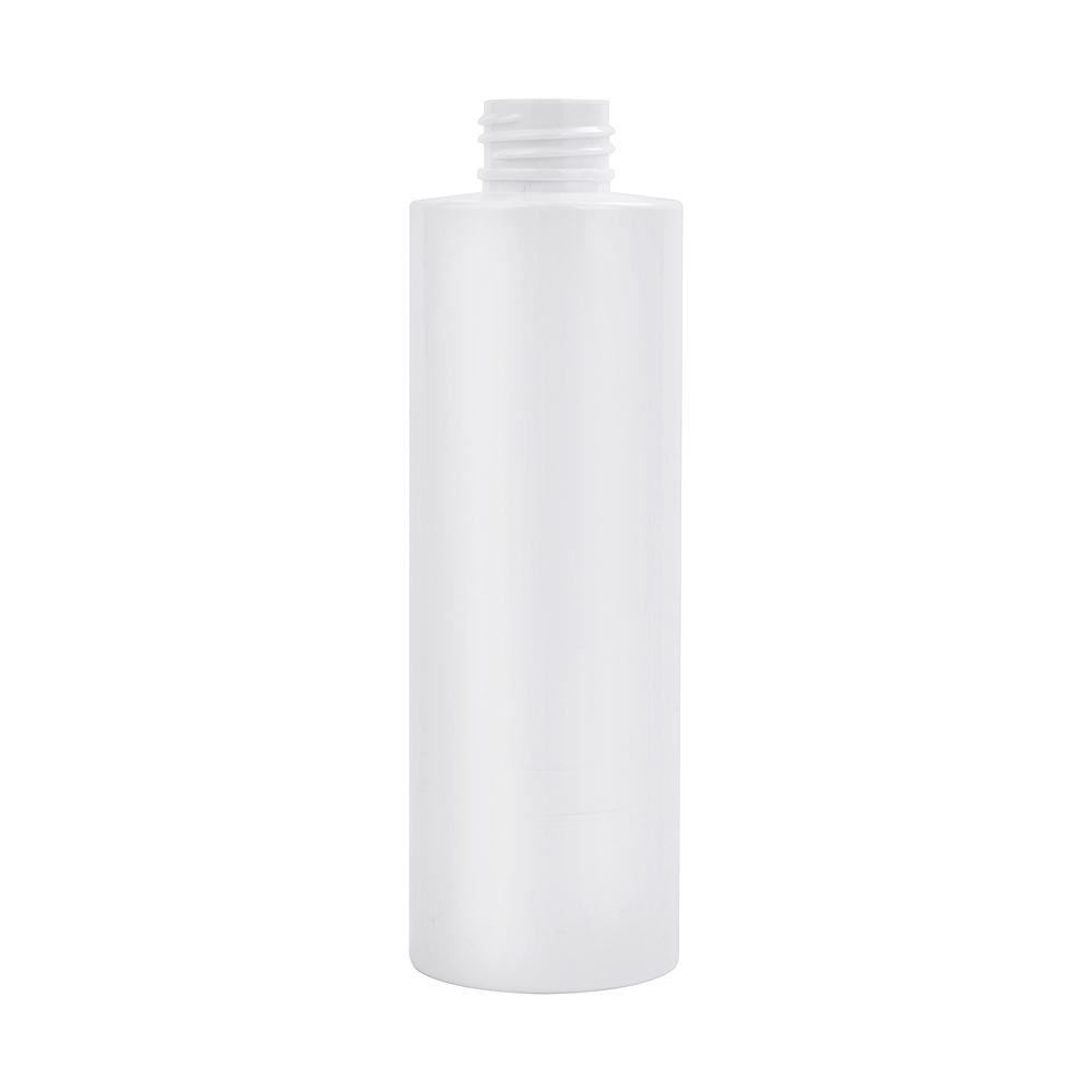 200ML White Round PET Lotion Pump Bottle with Electroplated Collar