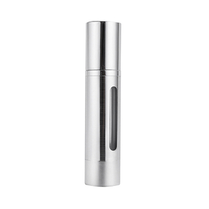 Silver Pump Cosmetic Container Bottle