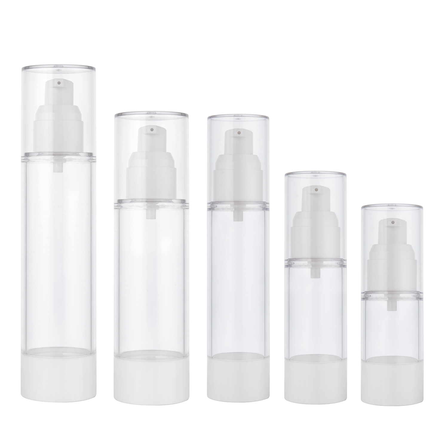 15ml 30ml 50ml 80ml 100ml Cylinder AS Airless Bottle Cosmetic Packaging
