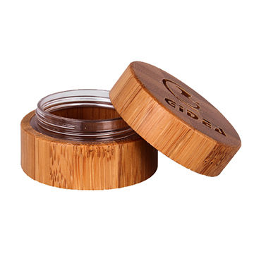 10g Bamboo Cream Jar with Engraved Lid