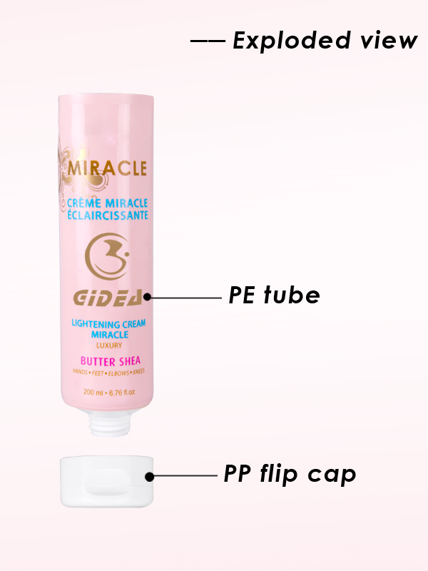 200g Pink Cosmetic Tube with Flip Top Cap
