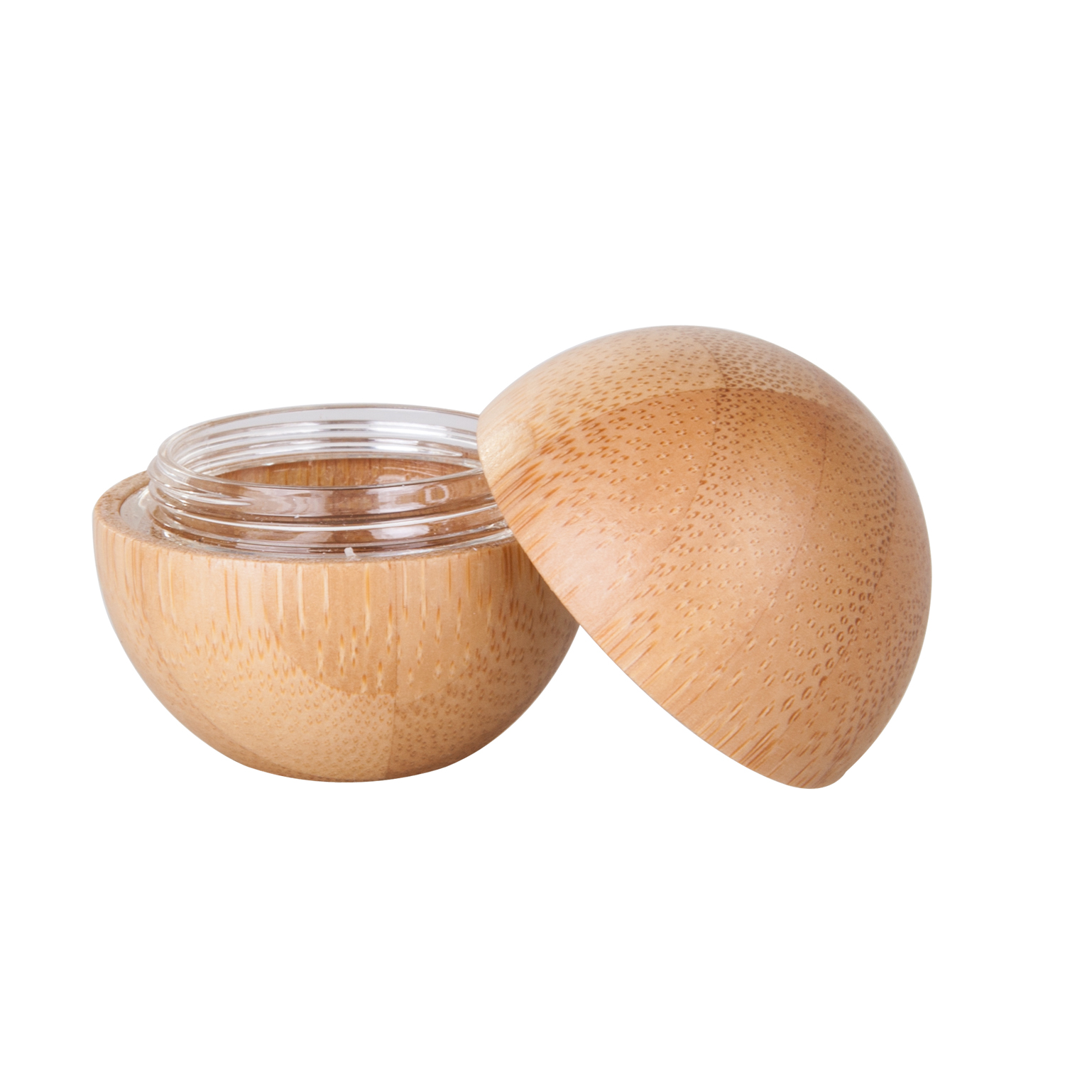 5g Ball Shape Bamboo Double Wall Cosmetic Cream Jar