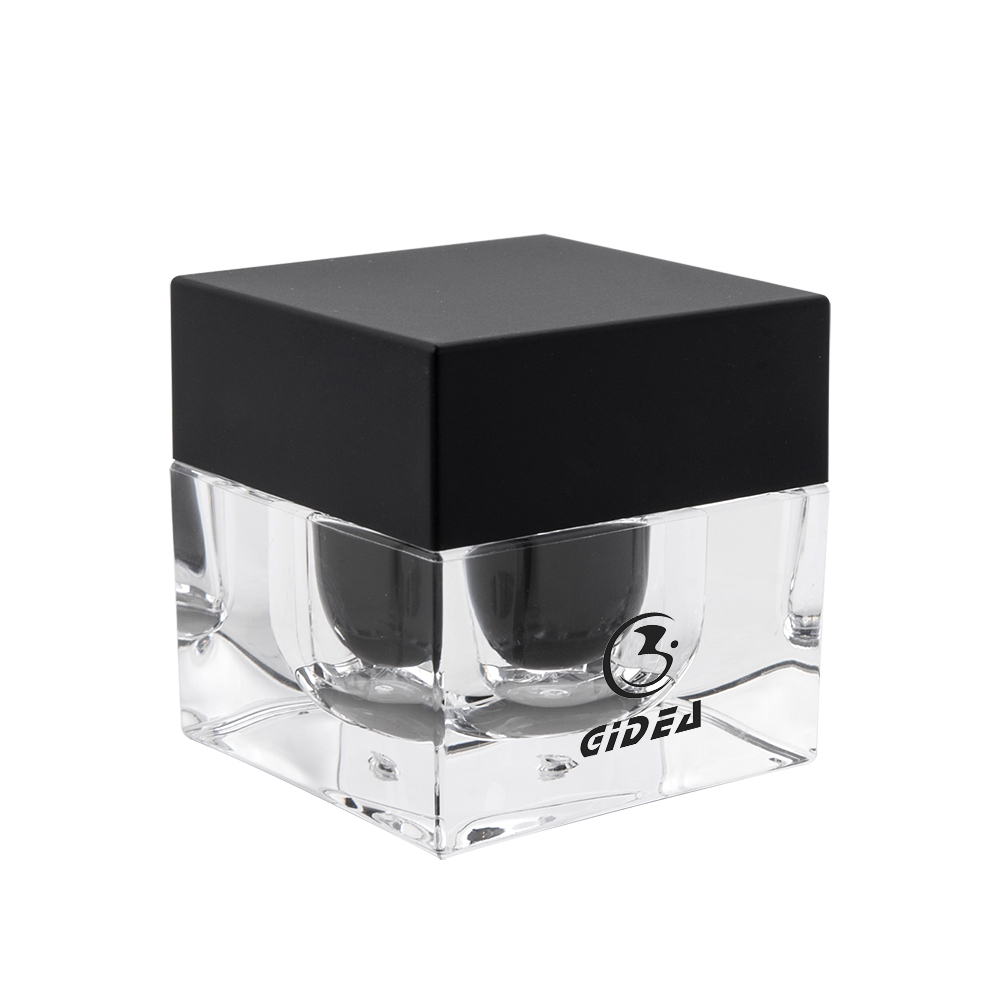 30g Black Cap Custom Cosmetic Cream Jar Wholesale Plastic Cosmetic Jar