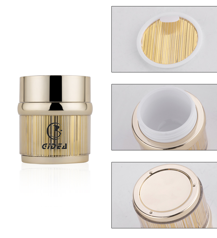 15g 30g 50g Gold Color Round Luxury Cosmetic Cream Containers 